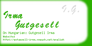 irma gutgesell business card